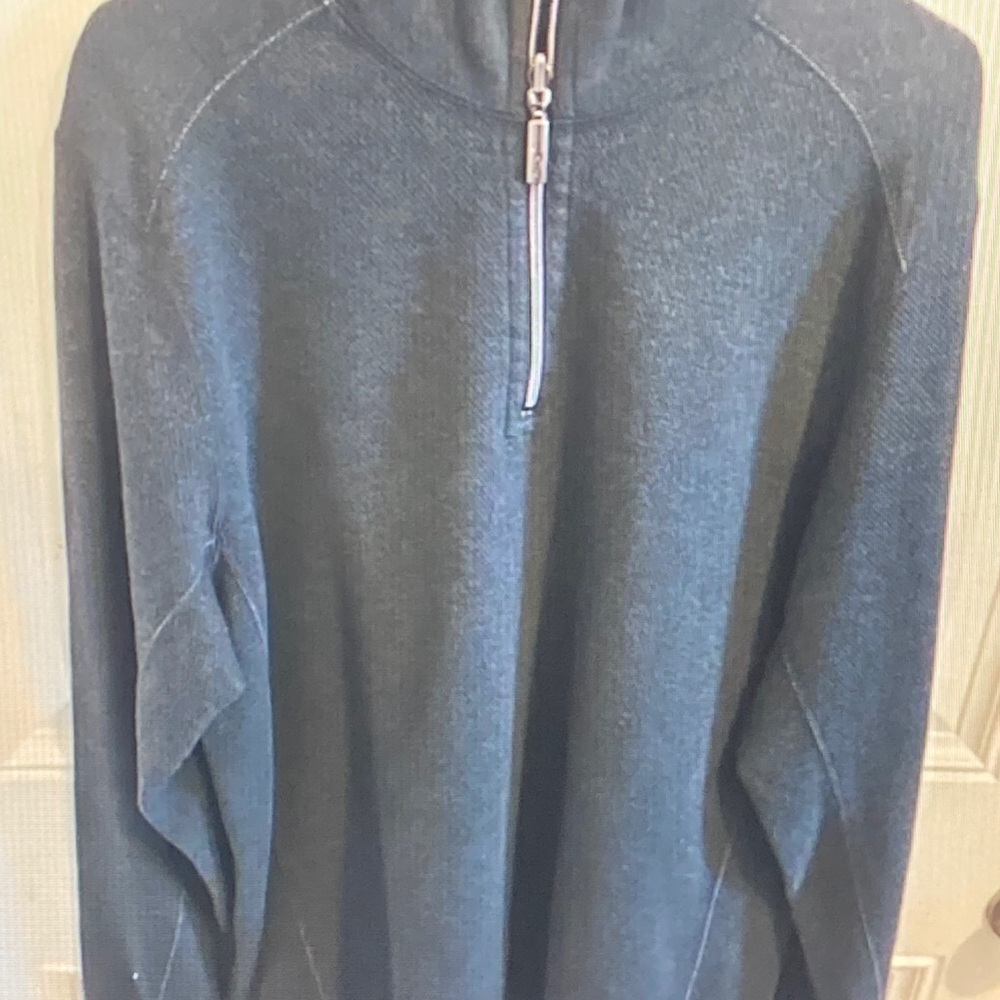 Tommy Bahama Charcoal Zip-Up Sweater